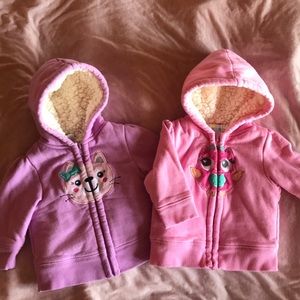 Faux Fur lined 3-6 month Baby Girl Hoodies